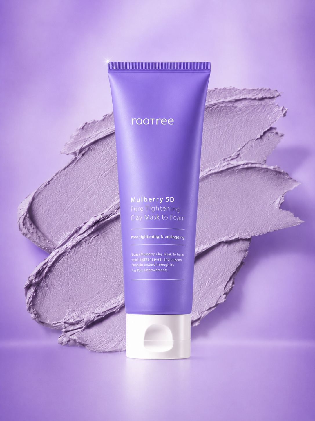 Mulberry 5D Pore Tightening Clay Mask to Foam
